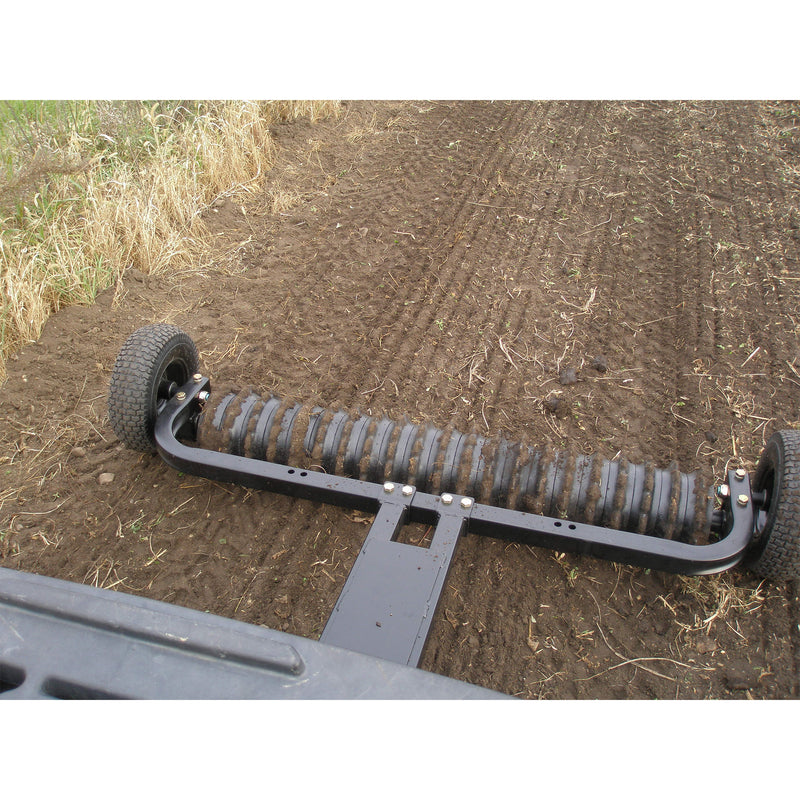 Field Tuff Cultipacker 48" 3 Point Hitch Durable Soil Preparation Tool, Black