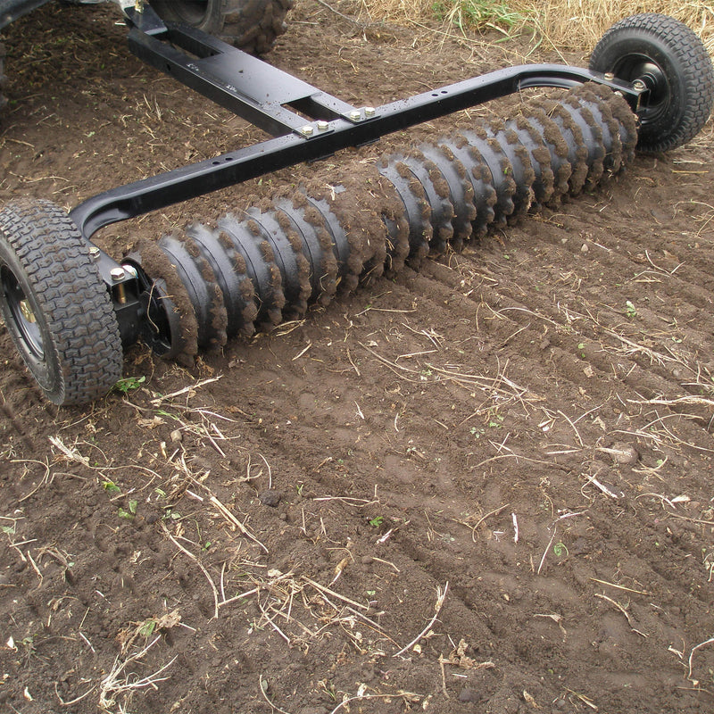 Field Tuff Cultipacker 48" 3 Point Hitch Durable Soil Preparation Tool, Black