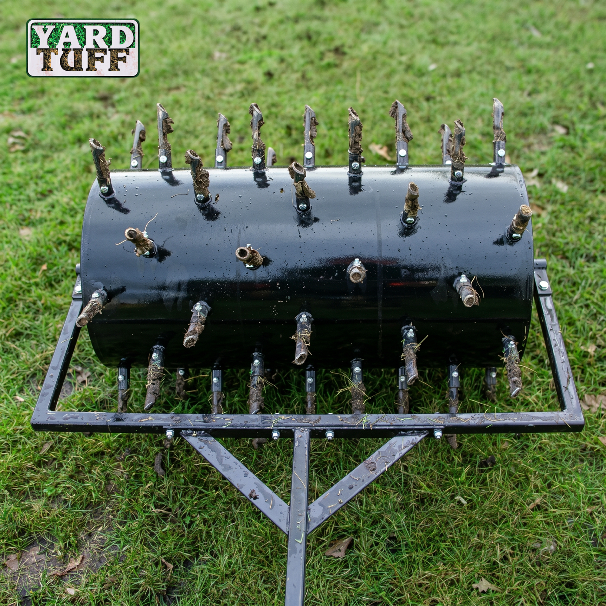 Yard Tuff Drum Plug Style Aerator Tow-Behind UTV or ATV Steel Blade, 36" Wide