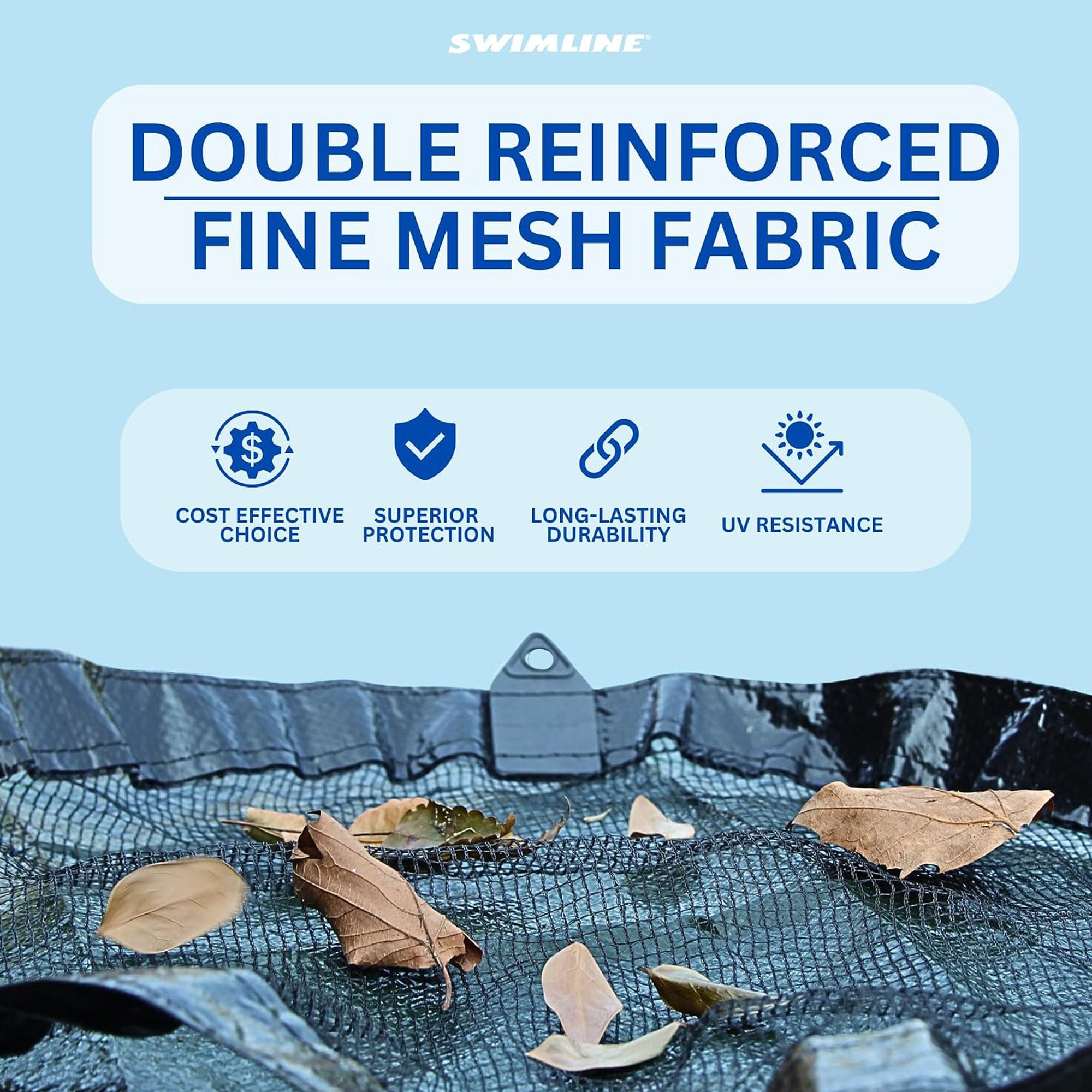 Swimline 16x32 Rectangle In Ground Swimming Pool Leaf Net Cover (Open Box)