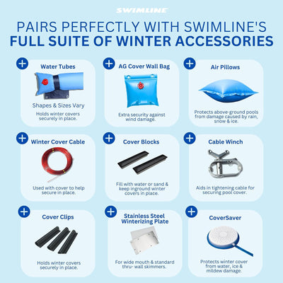 Swimline 20 x 40 Ft. Rectangle In Ground Swimming Pool Leaf Net Cover | CO92040R - VMInnovations