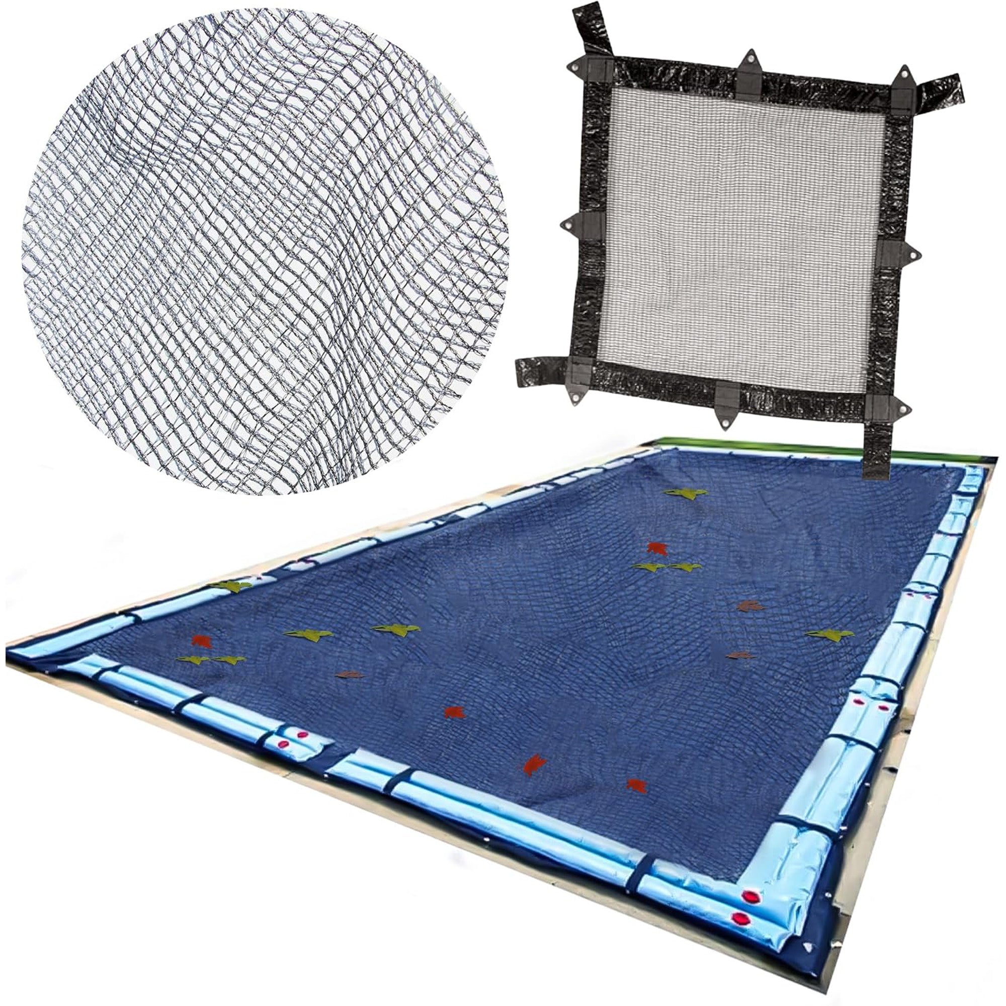 Swimline 16x32 Rectangle In Ground Swimming Pool Leaf Net Cover (Open Box)