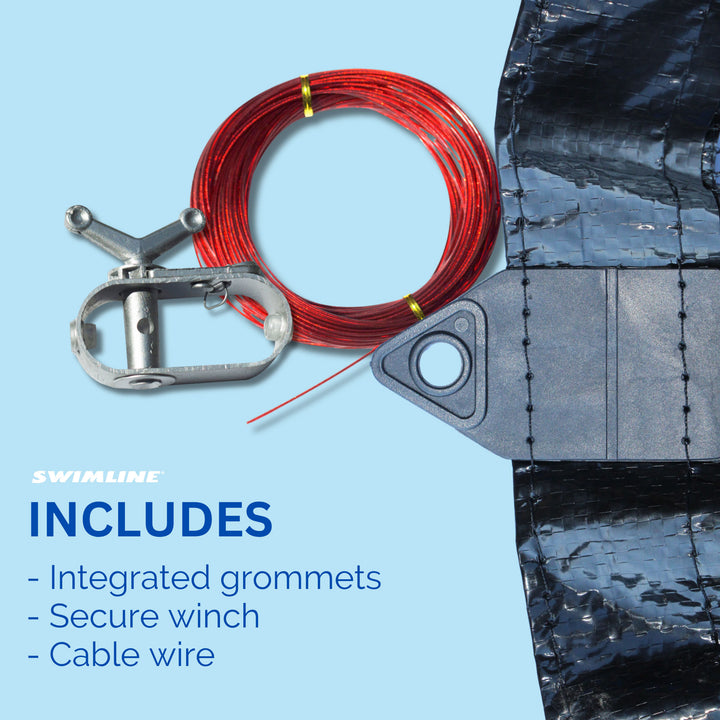 Swimline Hydrotools Leaf Net Winter Pool Cover for 15x30 Ft Above Ground Pools