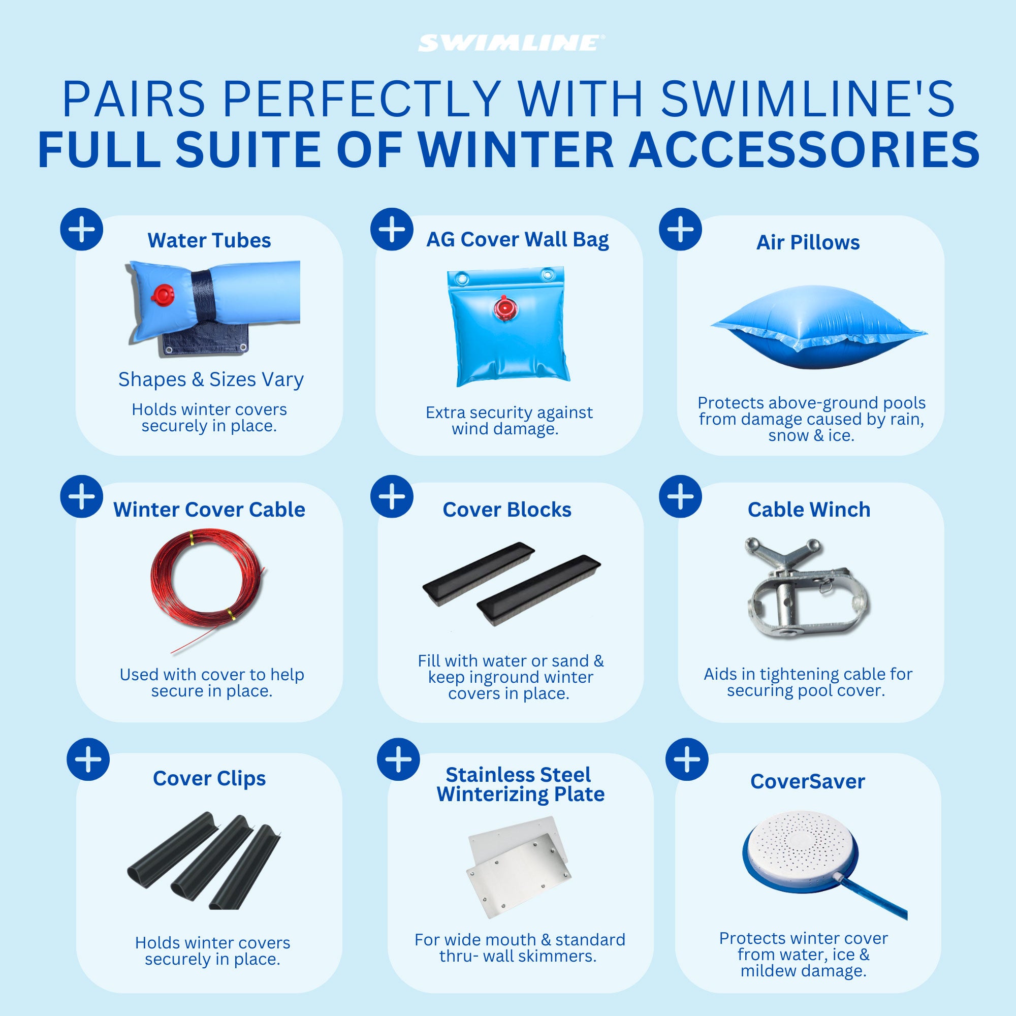 Swimline 18' Round Above Ground Pool Leaf Net Winter Cover (Open Box) (2 Pack) - VMInnovations
