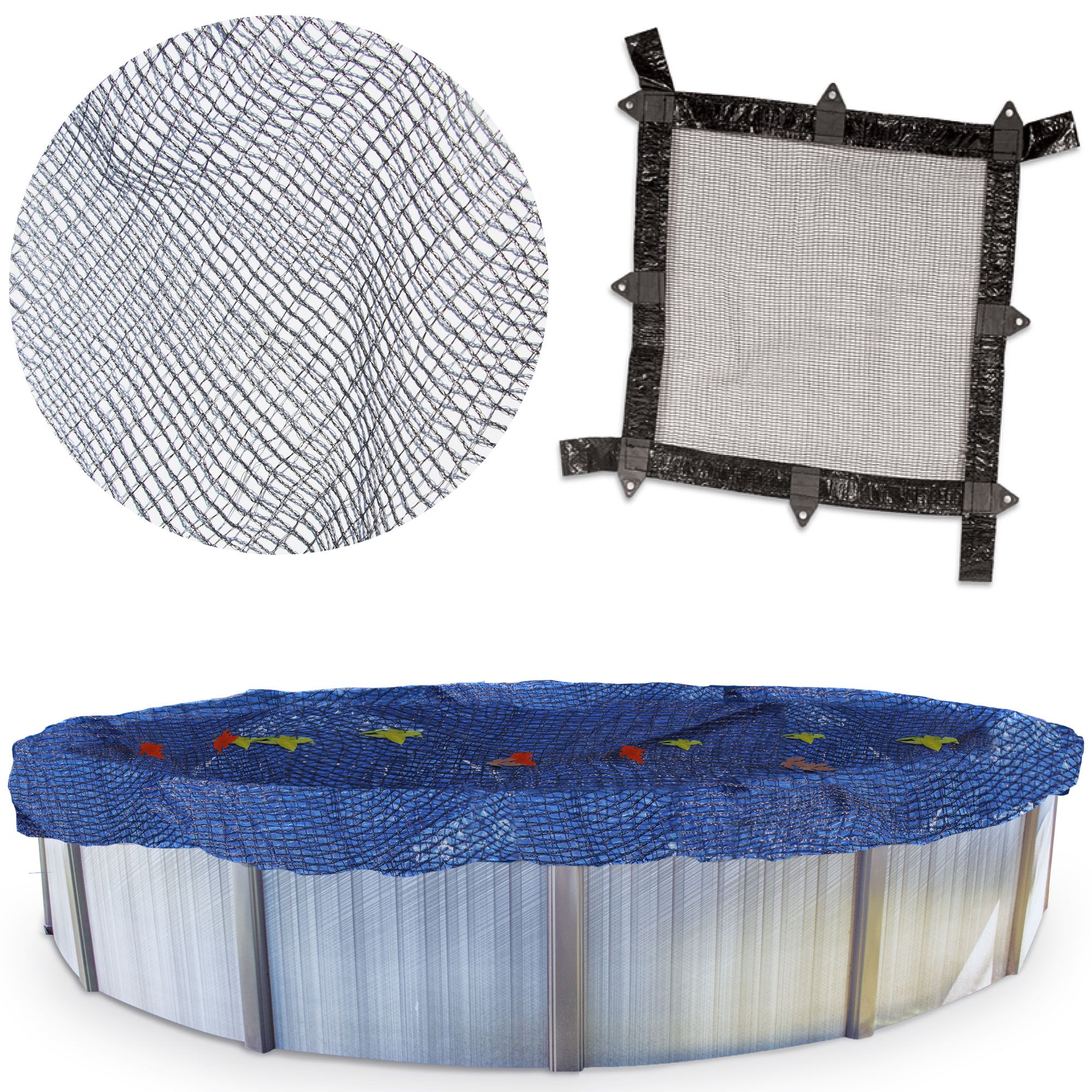 Swimline 18' Round Above Ground Pool Leaf Net Winter Cover (Open Box) (3 Pack) - VMInnovations