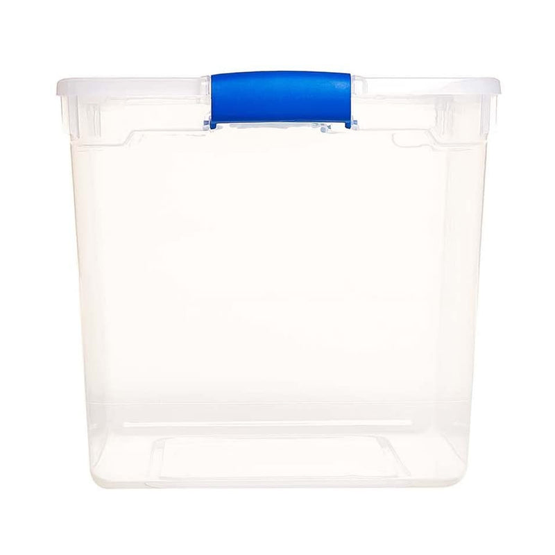 Homz 31 Quart Heavy Duty Modular Stackable Storage Containers, Clear, 8 Pack - VMInnovations