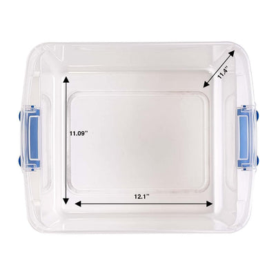 Homz 31 Quart Heavy Duty Clear Plastic Stackable Storage Containers, 4 Pack (2 Pack)  + Homz 15.5 Quart Heavy Duty Clear Plastic Stackable Storage Containers, 4 Pack (2 Pack)