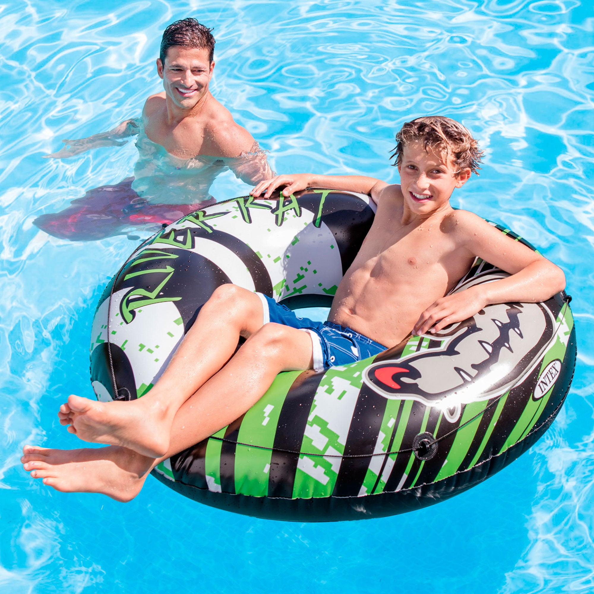 Intex River Rat 48" Inflatable Boat Towable Floating Tube, Color Varies, 36 Pack - VMInnovations
