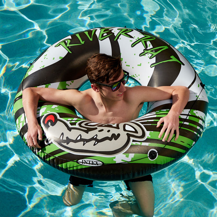 Intex River Rat 48" Inflatable Tube Raft For Lake, Pool, or River | 68209E(Used)