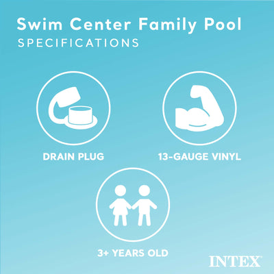 INTEX Swim Center Family Swimming Pool - 72" x 120" | 58484EP (Open Box) - VMInnovations
