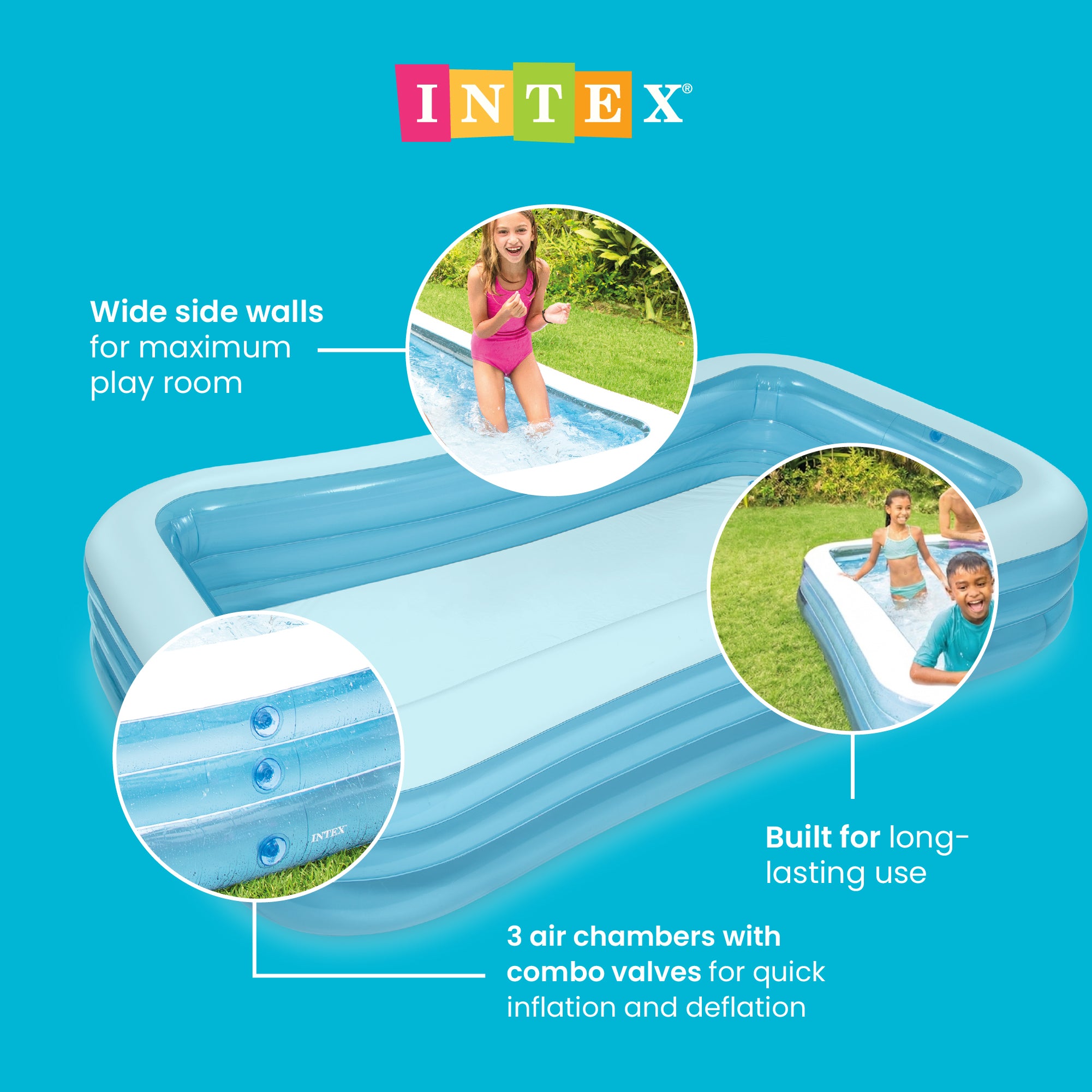 INTEX Swim Center Family Swimming Pool - 72" x 120" | 58484EP (Open Box)