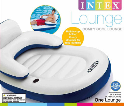 INTEX Comfy Cool Inflatable Floating Lounge Chair - Open Box