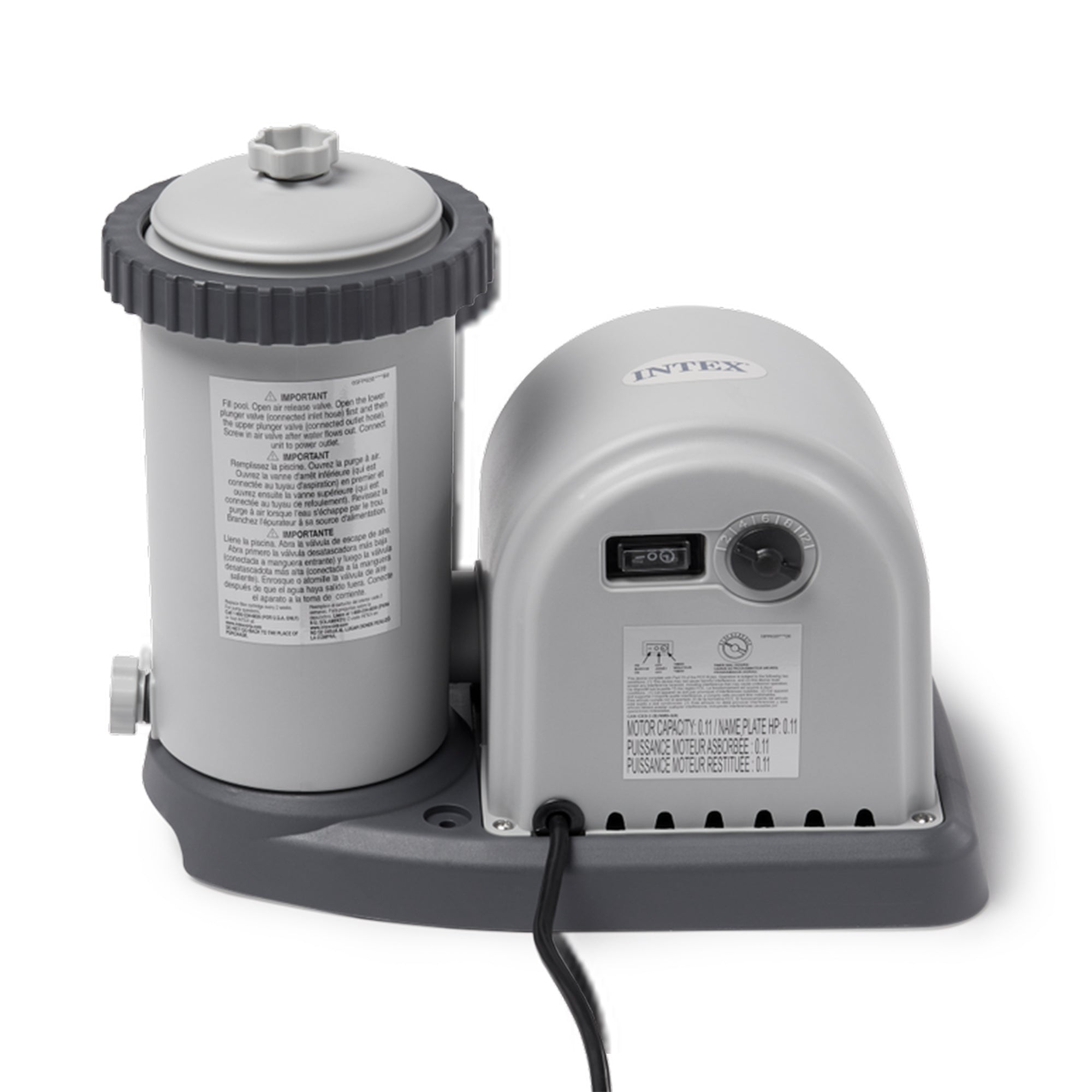 Intex 28635EG 1500 GPH Easy Set Above Ground Swimming Pool Pump Filter System - VMInnovations