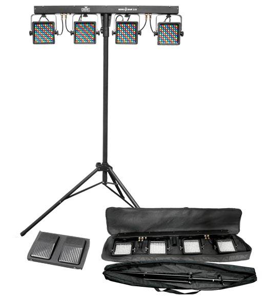 CHAUVET DJ MINI 4BAR 2.0 LED Stage Wash Light + Hurricane H901 Fog/Smoke Machine