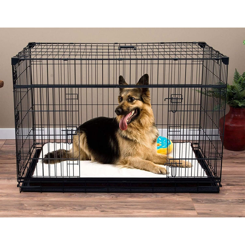 Lucky Dog Dwell Series 48" XL Kennel Secure Fenced Pet Dog Crate,Black(Open Box)