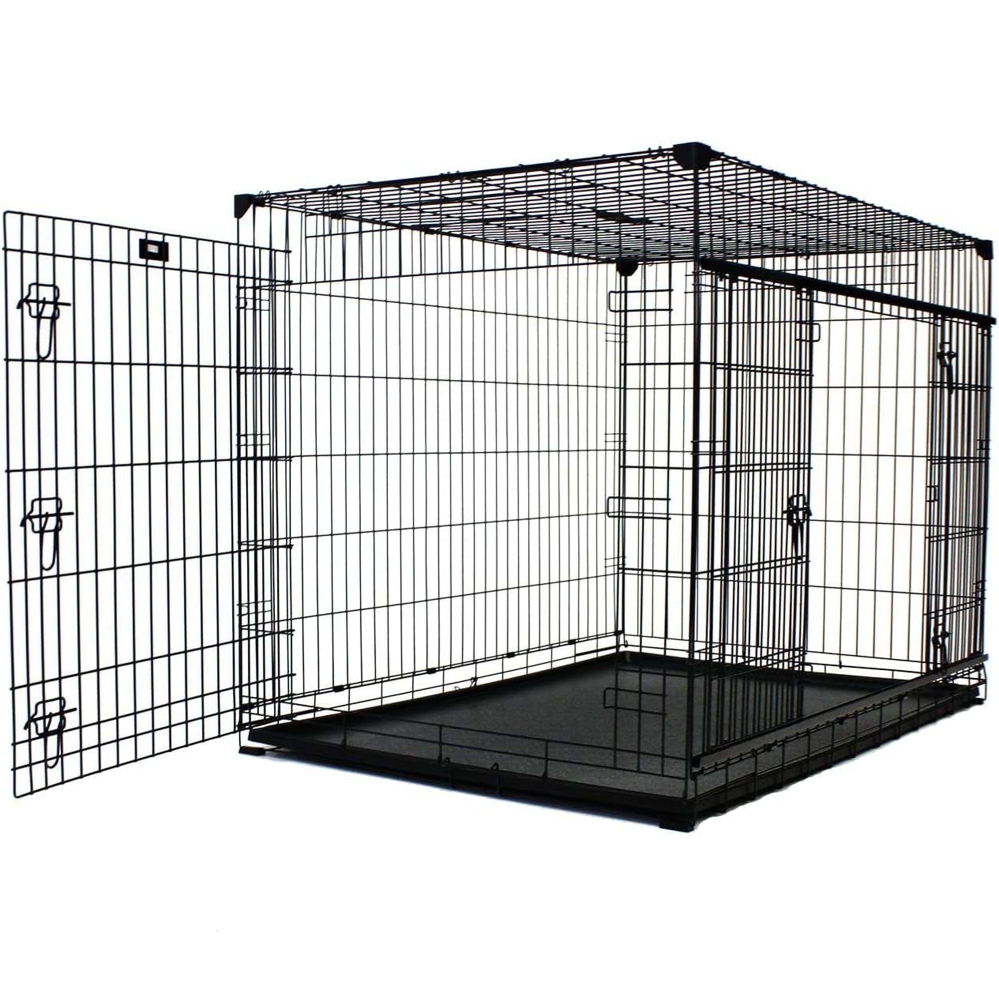 Lucky Dog Dwell Series 48" XL Kennel Secure Fenced Pet Dog Crate,Black(Open Box) - VMInnovations