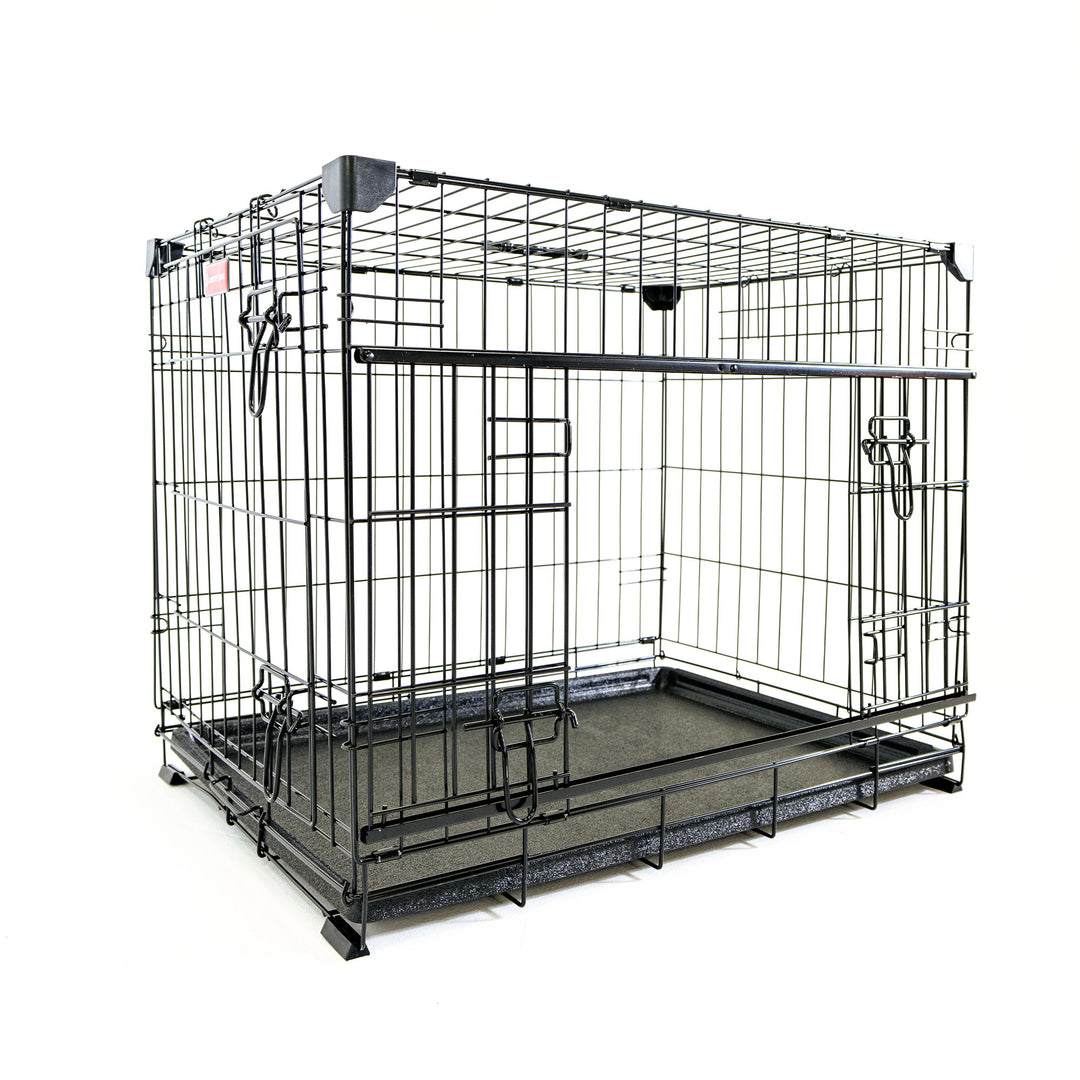 Lucky Dog Dwell Series 30" S/M Kennel Secure Fenced Pet Dog Crate, Black (Used) - VMInnovations