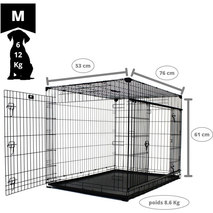 Lucky Dog 30" S/M Kennel Secure Fenced Pet Dog Crate, Black (For Parts)