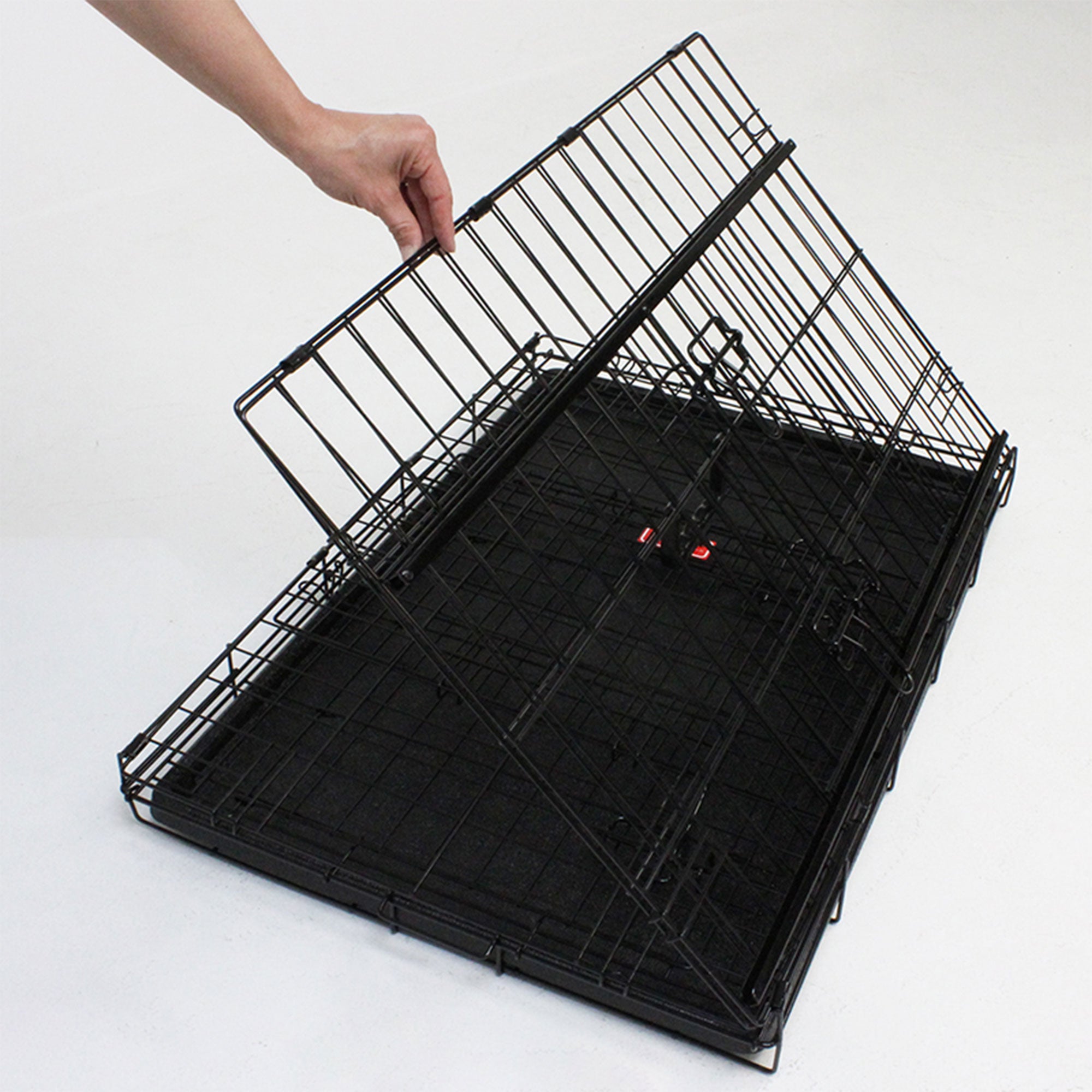 Lucky Dog Dwell Series 30" S/M Kennel Secure Fenced Pet Dog Crate, Black (Used) - VMInnovations