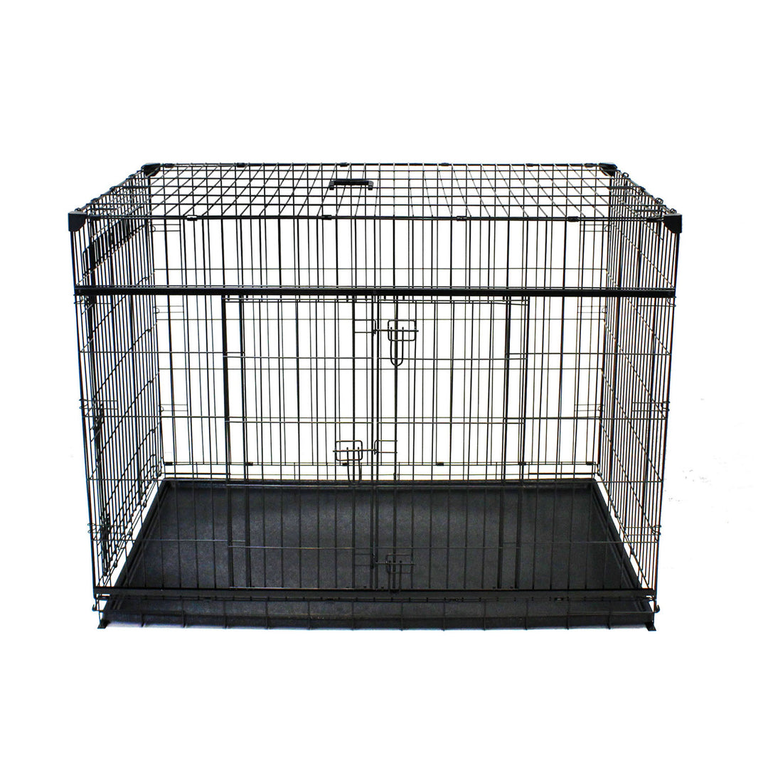 Lucky Dog 30" S/M Kennel Secure Fenced Pet Dog Crate, Black (For Parts)