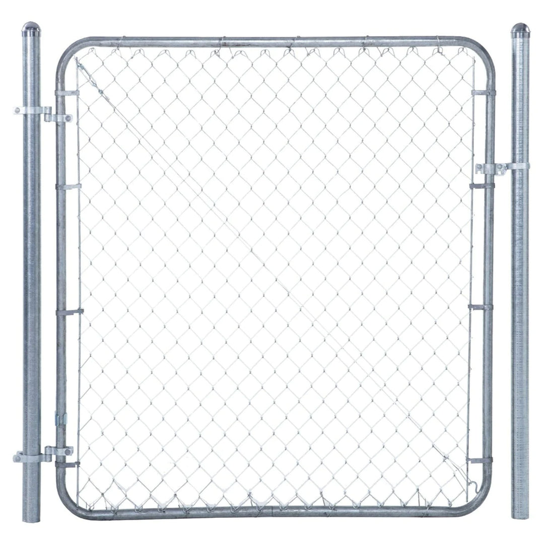 Adjust-A-Gate Fit-Right Adjustable Walk Gate Kit with Round Corner Frame, Gray