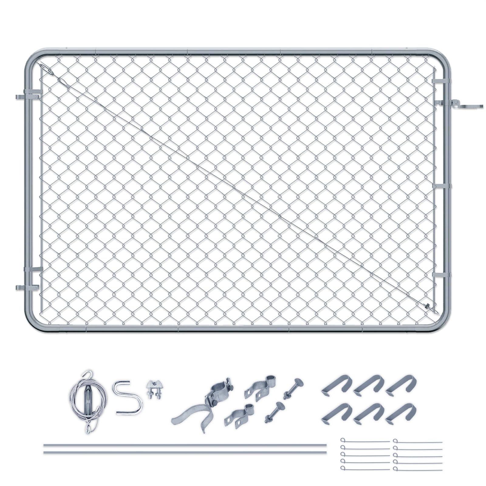 Adjust-A-Gate Fit-Right Adjustable Walk Gate w/Round Corner Frame,Gray(Open Box) - VMInnovations