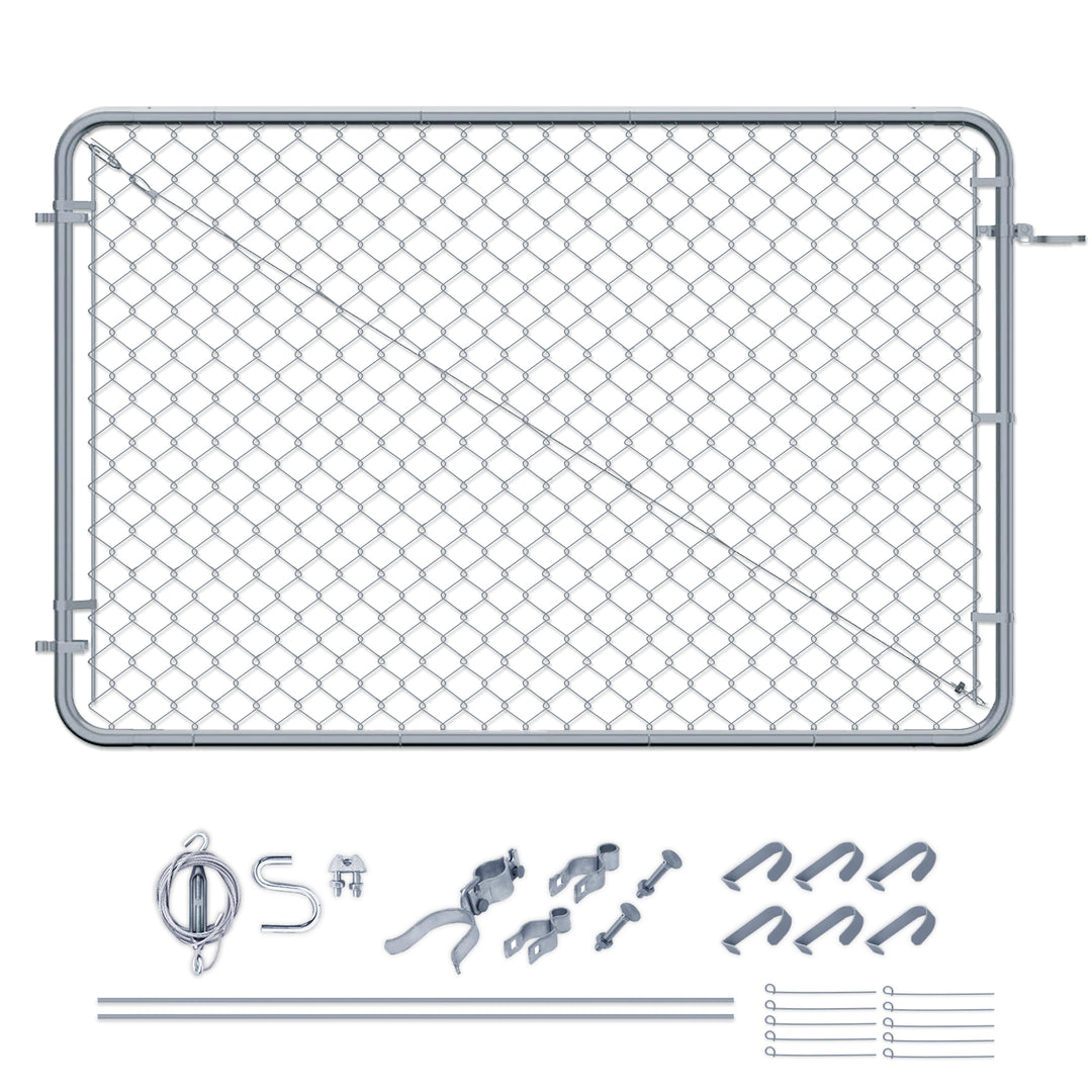 Adjust-A-Gate Fit-Right Adjustable Gate Kit with Round Corner Frame, Gray (Used)