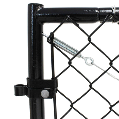 Adjust-A-Gate Fit-Right Adjustable Steel Square Corner Gate Kit, Black(Open Box)