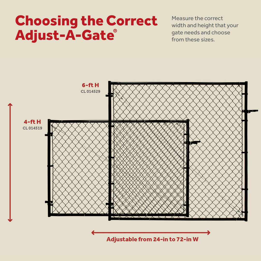 Adjust-A-Gate Fit-Right Adjustable Steel Square Corner Gate Kit, Black(Open Box)