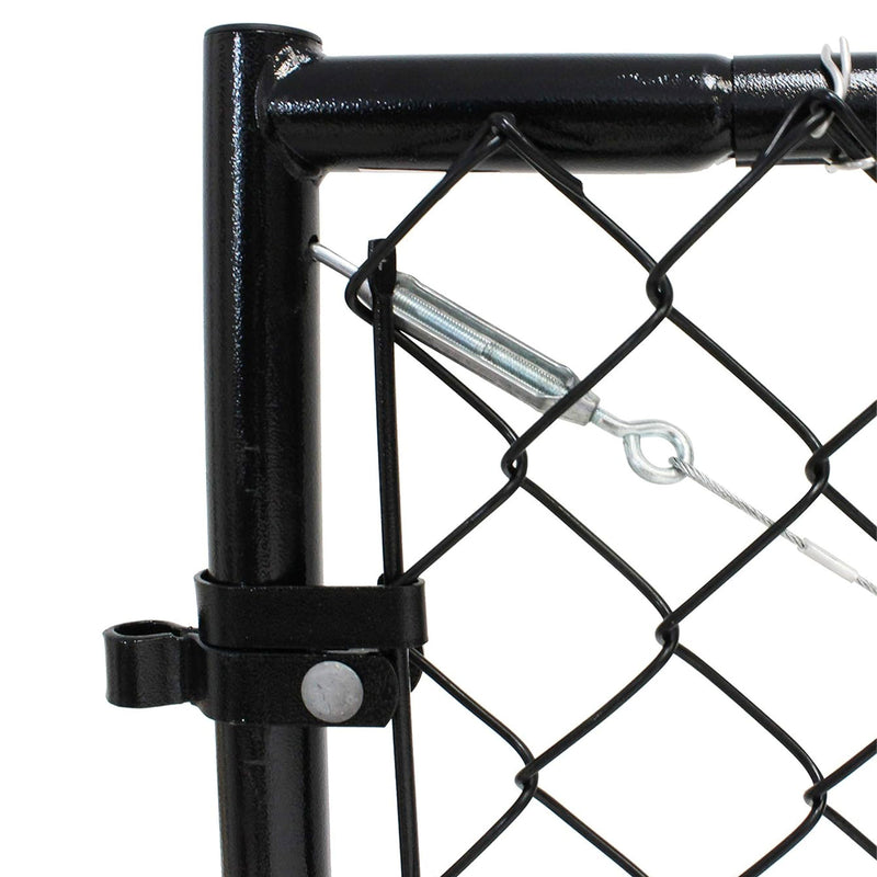 Adjust-A-Gate Fit-Right Adjustable Steel Frame Square Corner Gate Kit, Black