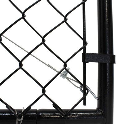 Adjust-A-Gate Fit-Right Adjustable Steel Square Corner Gate Kit, Black(Open Box)