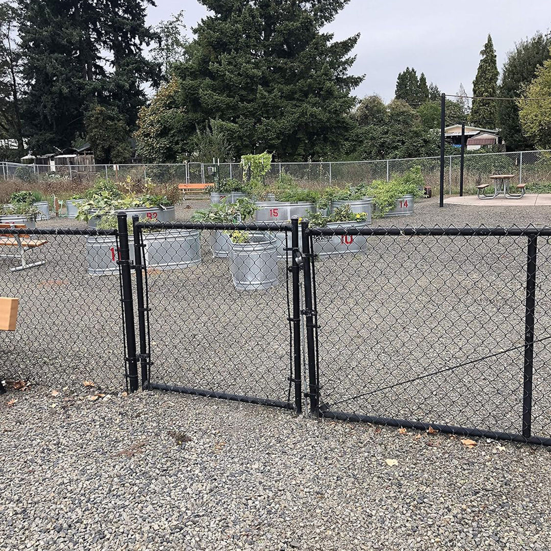 Adjust-A-Gate Adjustable Steel Frame Square Corner Gate Kit, Black (For Parts)