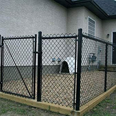 Adjust-A-Gate Fit-Right Adjustable Chain Link w/Square Frame,Black(Open Box) - VMInnovations