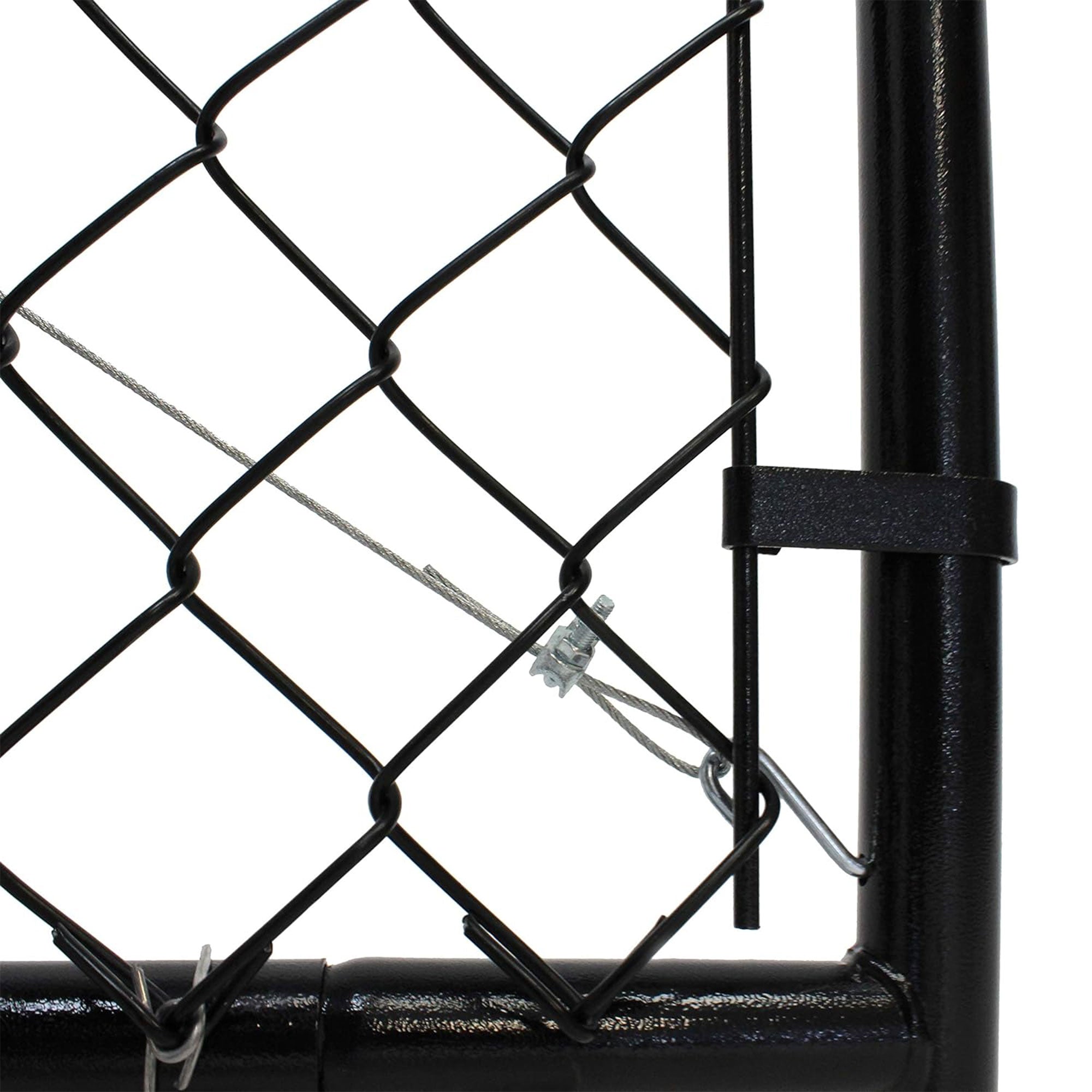 Adjust-A-Gate Fit-Right Adjustable Chain Link w/Square Frame,Black(Open Box) - VMInnovations