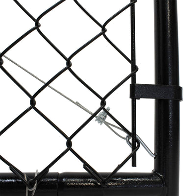 Adjust-A-Gate Fit-Right Adjustable Chain Link w/Square Frame,Black(Open Box) - VMInnovations