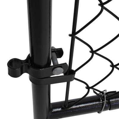 Adjust-A-Gate Fit-Right Adjustable Chain Link w/Square Frame,Black(Open Box) - VMInnovations