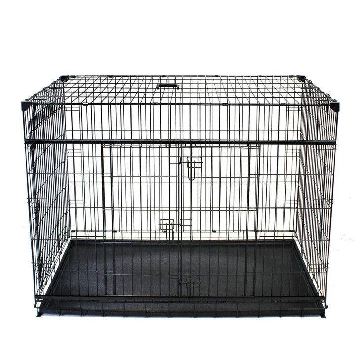 Lucky Dog Dwell Series 24" Small Kennel Secure Fenced Pet Dog Crate, Black(Used) - VMInnovations