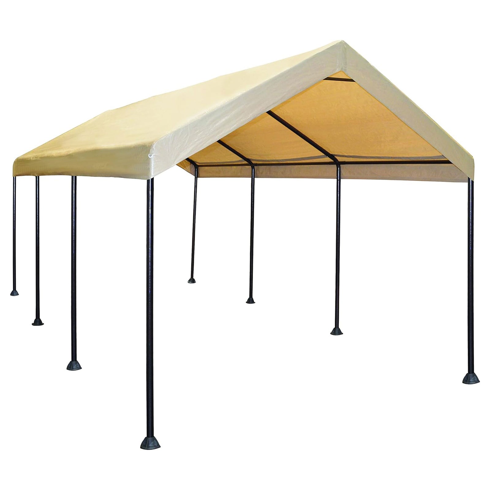 Caravan Canopy Mega Domain Waterproof Steel Frame Carport, 10x20ft,Tan(Open Box) - VMInnovations
