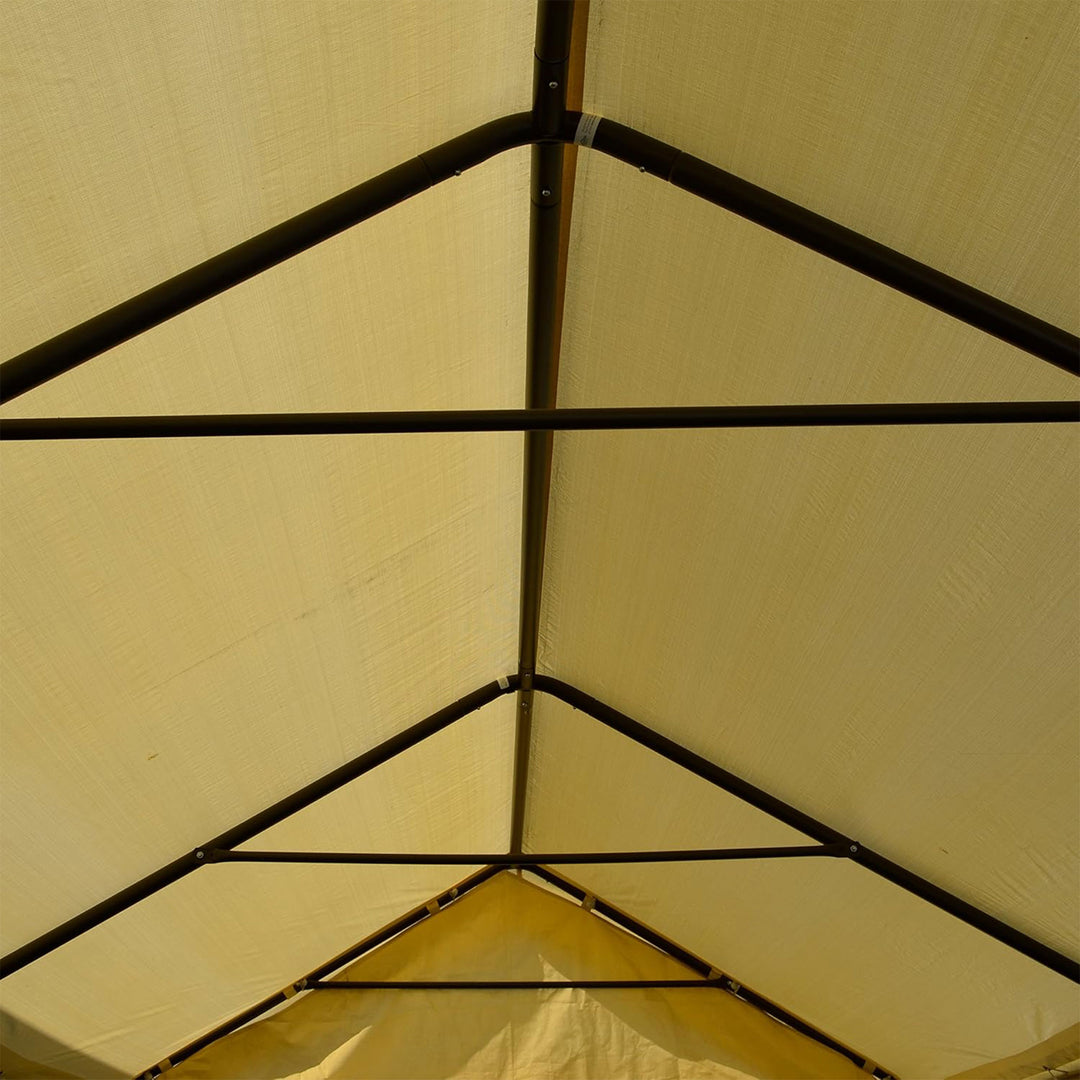 Caravan Canopy Mega Domain Waterproof Steel Frame Carport, 10x20ft,Tan(Open Box) - VMInnovations