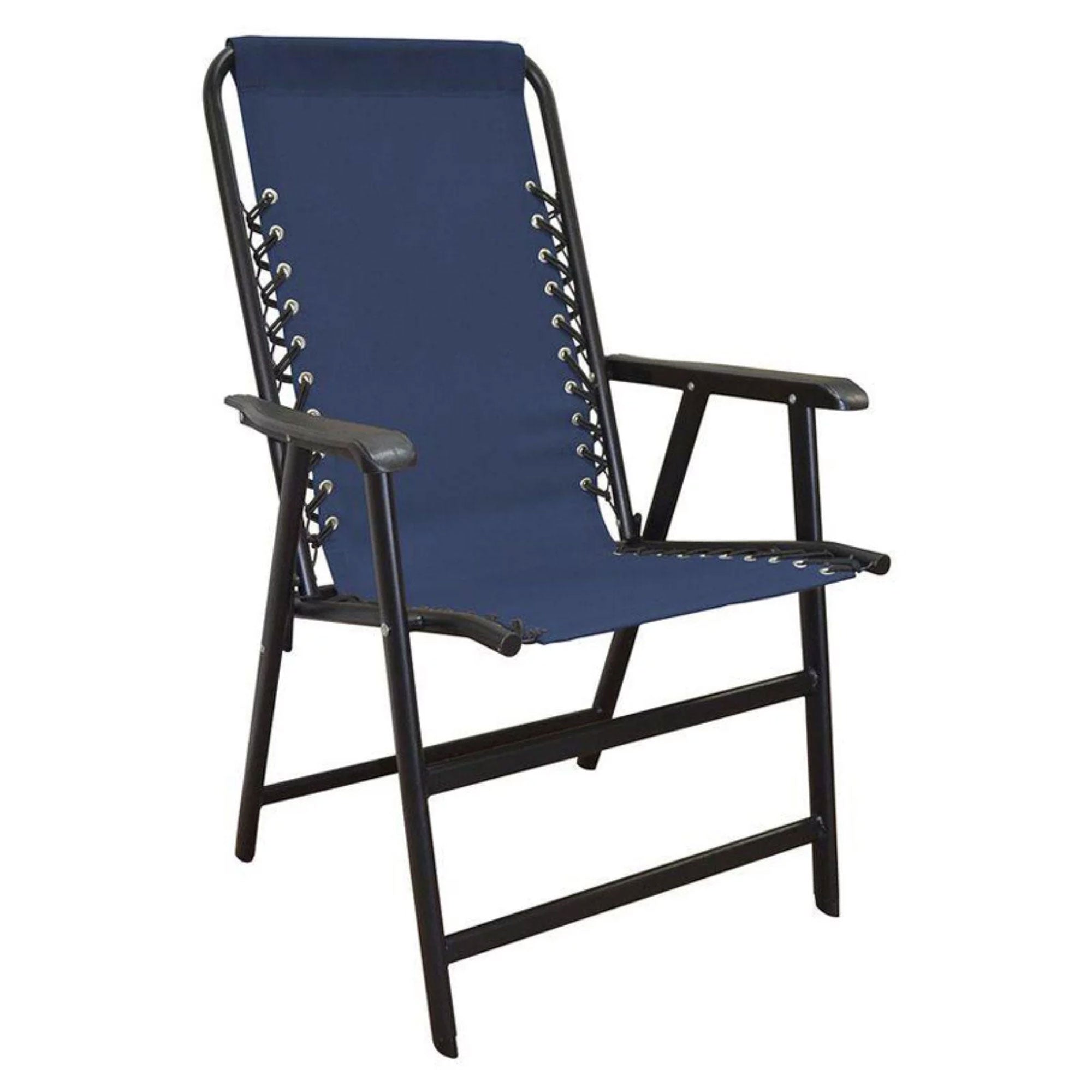 Caravan Canopy Suspension Portable Folding Sports Chair with Bungee System, Blue - VMInnovations