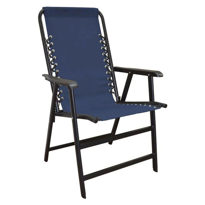 Caravan Canopy Portable Folding Sports Chair with Bungee System, Blue (Open Box) - VMInnovations