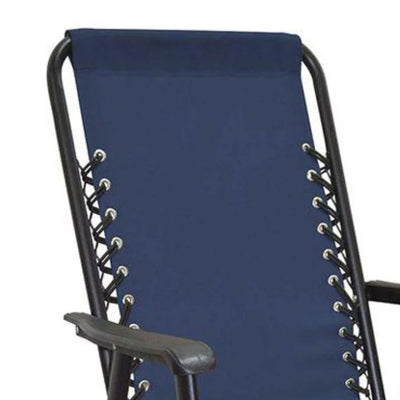 Caravan Canopy Suspension Portable Folding Sports Chair with Bungee System, Blue