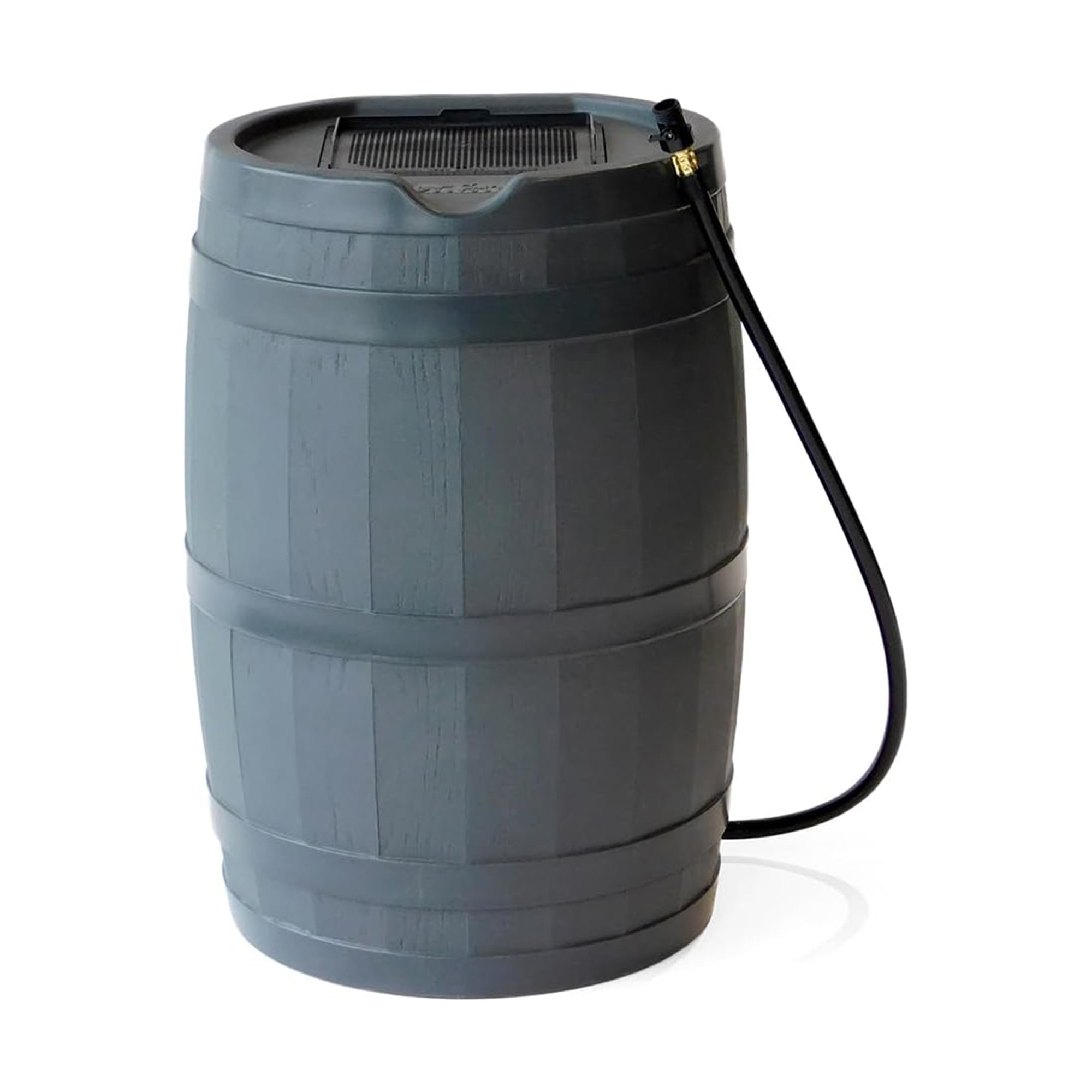 FCMP RC45 45 Gal Outdoor Rain Water Catcher Barrel Container, Grey (Open Box) - VMInnovations