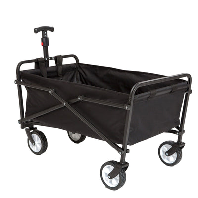 Seina Heavy Duty Collapsible Outdoor Garden Camping Utility Wagon, Black (Used)