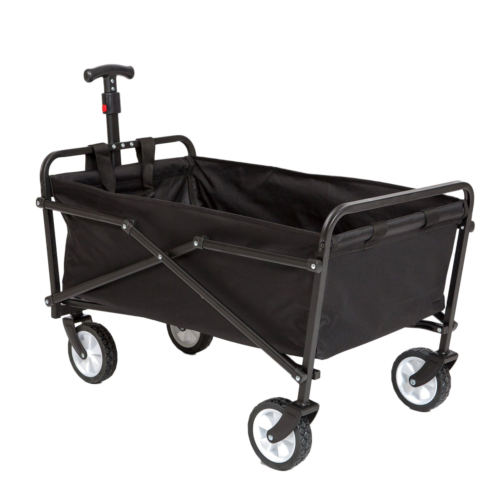 Seina Heavy Duty Compact Collapsible Outdoor Garden Camping Utility Wagon, Black - VMInnovations