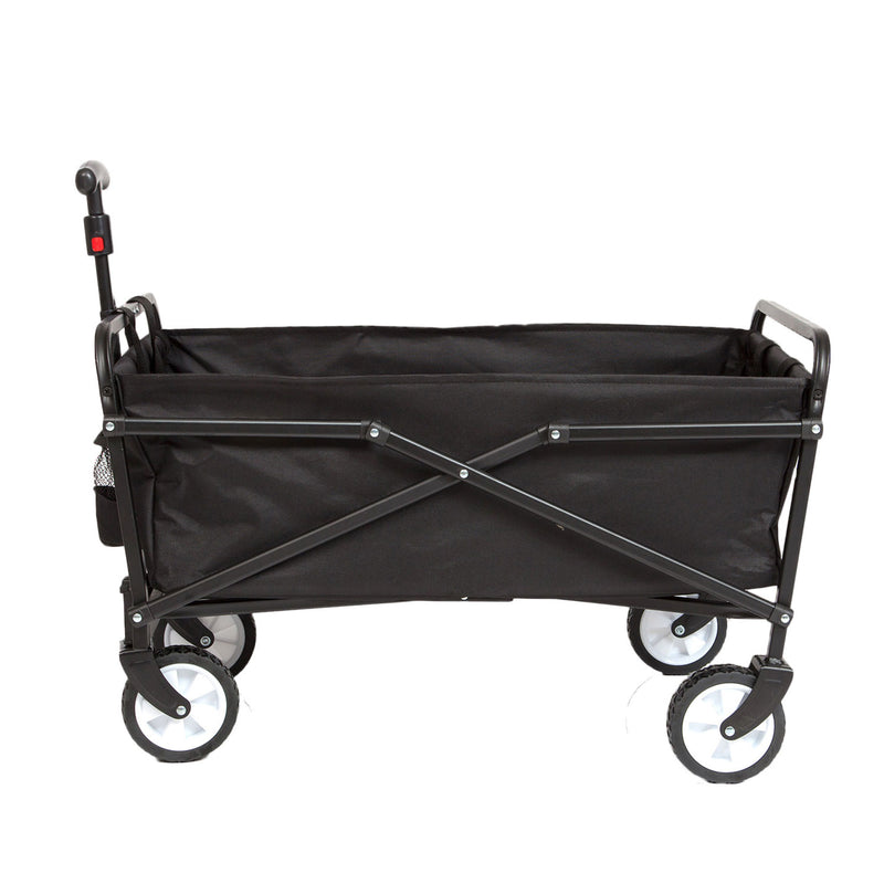 Seina Heavy Duty Compact Collapsible Outdoor Garden Camping Utility Wagon, Black