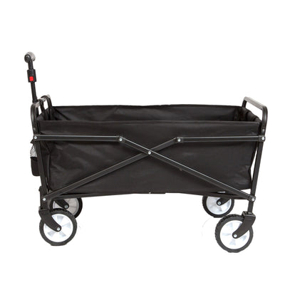 Seina Heavy Duty Compact Collapsible Outdoor Garden Camping Utility Wagon, Black - VMInnovations