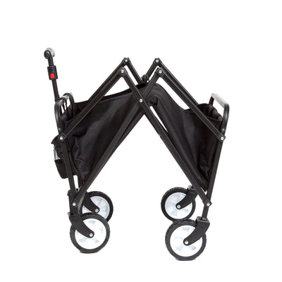 Seina Heavy Duty Compact Collapsible Outdoor Garden Camping Utility Wagon, Black - VMInnovations
