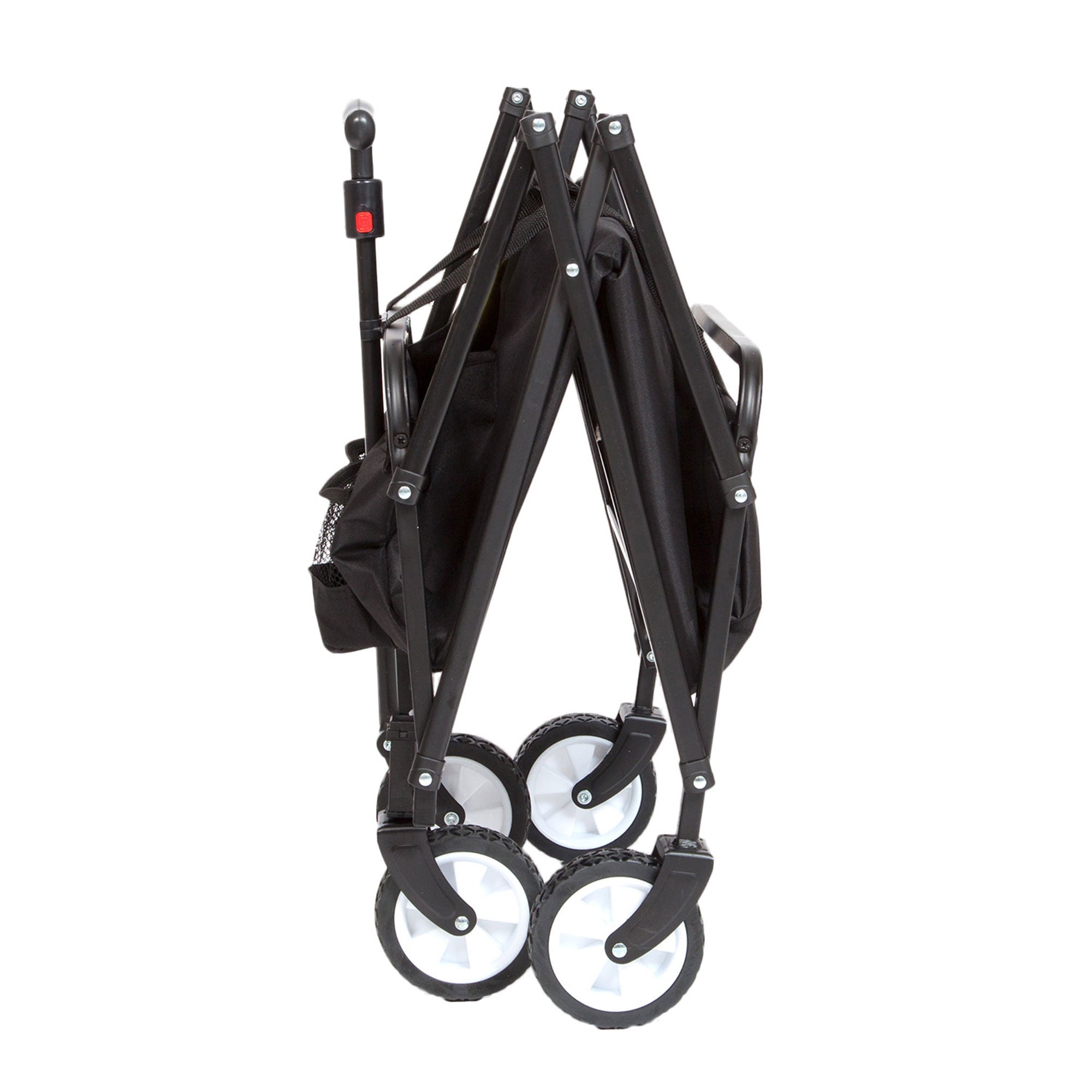 Seina Heavy Duty Compact Collapsible Outdoor Garden Camping Utility Wagon, Black - VMInnovations