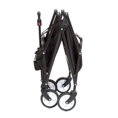 Seina Heavy Duty Compact Collapsible Outdoor Garden Camping Utility Wagon, Black - VMInnovations